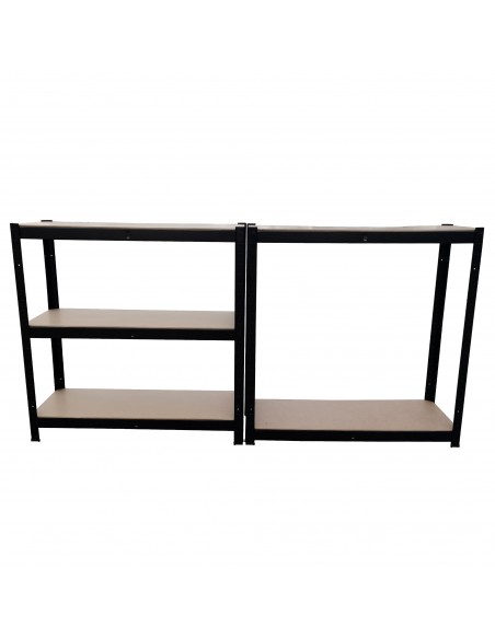 Herzberg HG-8027BLK Etagère de Rangement Enduite Noire