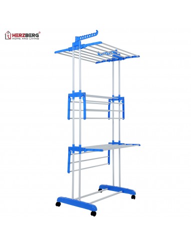 Herzberg HG-8034BLU Porte-vêtements de Déménagement Bleue