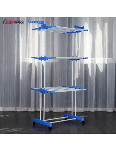 Herzberg HG-8034BLU Porte-vêtements de Déménagement Bleue