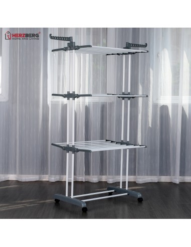 Herzberg HG-8034GRY Porte-vêtements de Déménagement Grijs