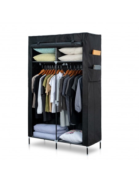Herzberg HG-8012 Armoire de Rangement Noire