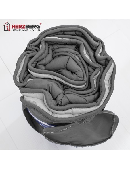 Herzberg HG-2020BCO Couette En Microfibre Bicolore 200x200cm Bleu