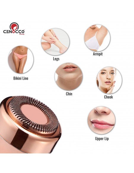 Cenocco Beauty CC-9095 Tondeuse à Sourcils et Rasoir Pour le Visage 2 en 1 Blanc