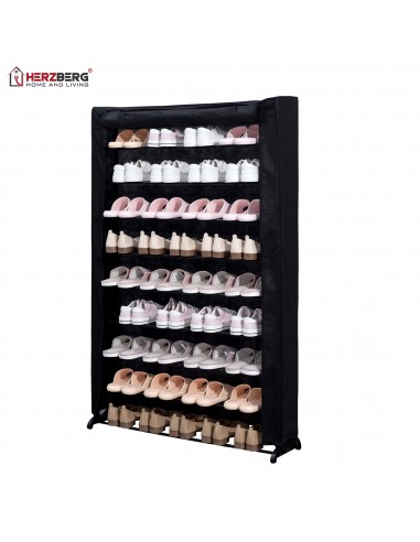 Herzberg HG-8077 Organisateur de Porte-Chaussures à 9 Niveaux Noire
