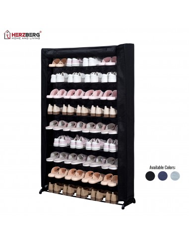 Herzberg HG-8077 Organisateur de Porte-Chaussures à 9 Niveaux Noire
