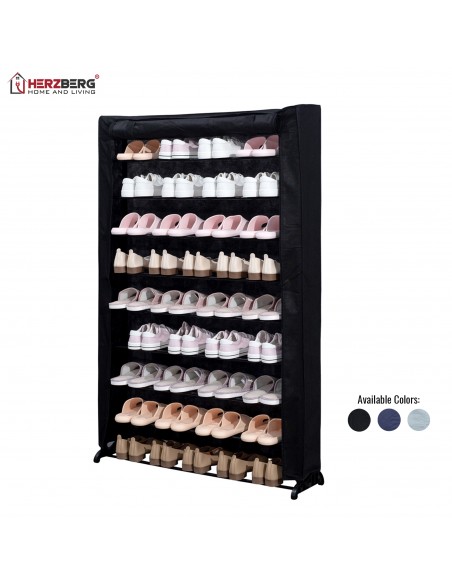 Herzberg HG-8077 Organisateur de Porte-Chaussures à 9 Niveaux Noire