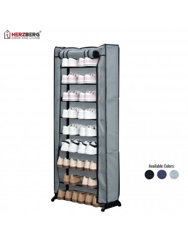 Herzberg HG-8076 Petit Organisateur de Porte-chaussures à 9 Niveaux Noire