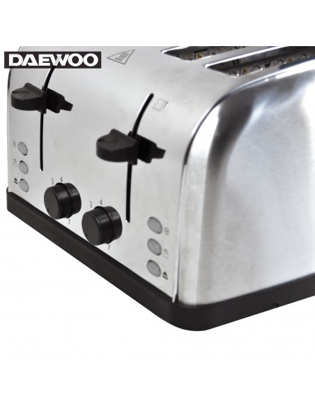 Daewoo SYM-1304 Grille-pain Large en Acier Inoxydable 4 Tiroirs 4 Tranches?