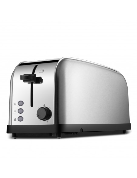 Daewoo SYM-1311 Grille-pain en Acier Inoxydable 2 Tiroirs 4 Tranches