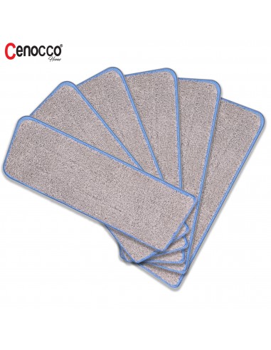 Cenocco CC-MOPM6 Ensemble de 6 Tampons de Rechange pour Vadrouille en Microfibre Lavables