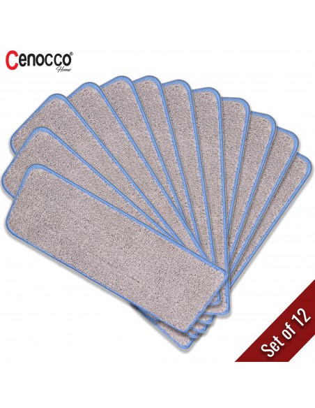 Cenocco Ensemble de 12? Tampons de Rechange pour Vadrouille en Microfibre Lavables