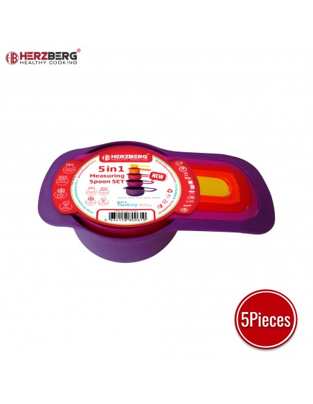 Herzberg HG-SP5N1 Ensemble de cuillères à mesurer 5 en 1