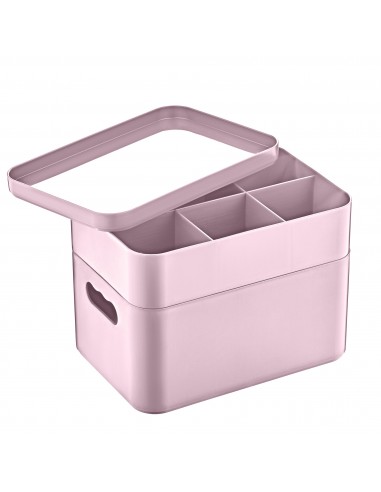 Herzberg HG-OKY676 Boîte de rangement polyvalente à 2 couches Mauve