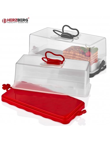 Herzberg HG-L575 Dôme à gâteau bâton Rouge