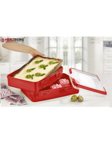 Herzberg Boîte de transport de pâtisseries à emporter en duplex Ivoire