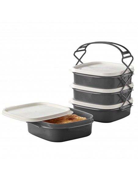 Herzberg Boîte à lunch tétra 4 couches