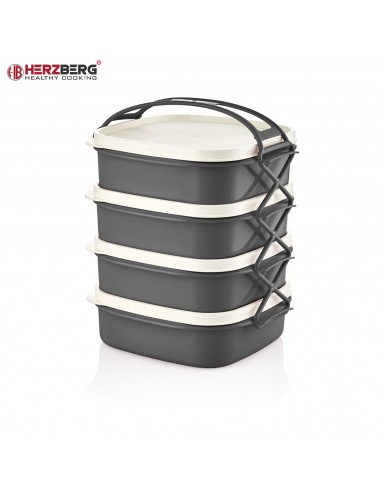 Herzberg Boîte à lunch tétra 4 couches