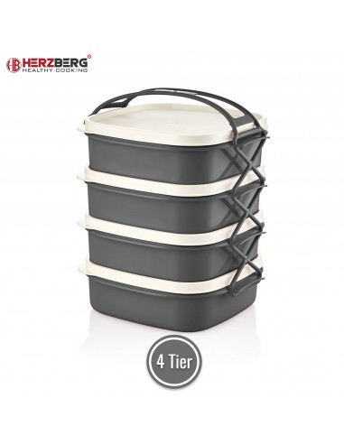 Herzberg Boîte à lunch tétra 4 couches