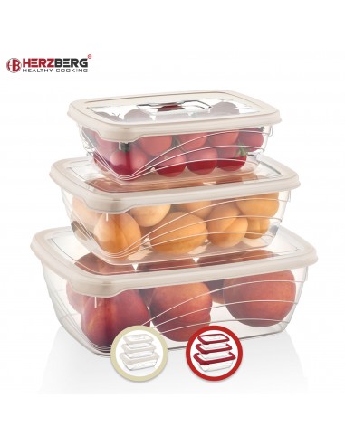 Herzberg Coffret 3 pièces Bio Saver Rouge