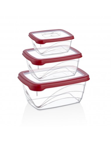 Herzberg Coffret 3 pièces Extra Deep Bio Saver Rouge