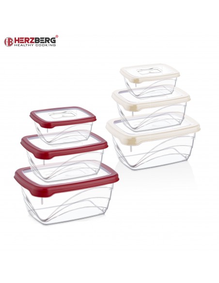 Herzberg Coffret 3 pièces Extra Deep Bio Saver Rouge