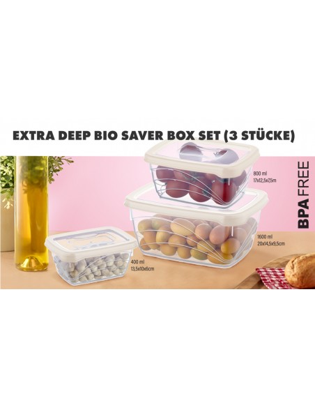 Herzberg Coffret 3 pièces Extra Deep Bio Saver Rouge