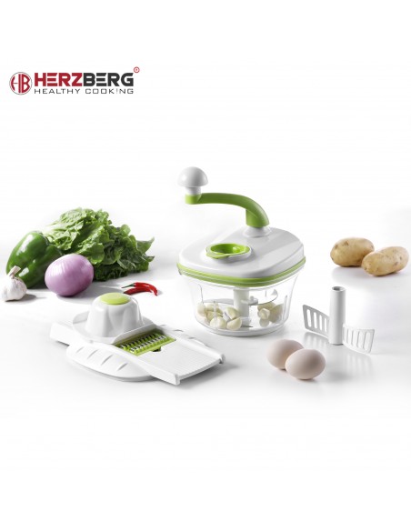 Herzberg HG-8031  Ensemble hachoir et trancheuse 10 en 1