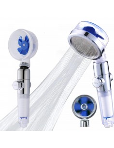 Herzberg Pomme de douche Turbo Charger Matte Blue