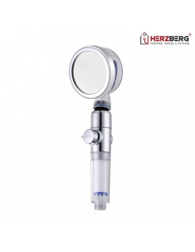 Herzberg Pomme de douche Turbo Charger Matte Blue