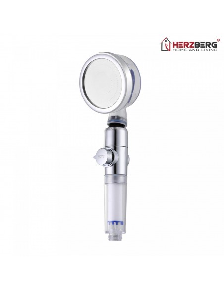 Herzberg Pomme de douche Turbo Charger Matte Blue