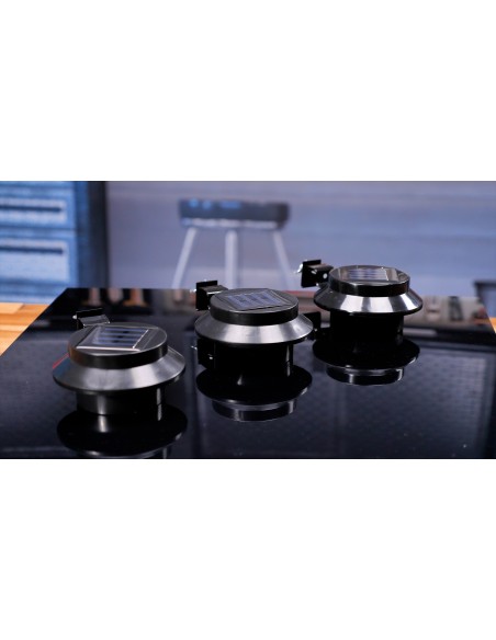 Genius Ideas Lumière solaire pour gouttière Ensemble de 3