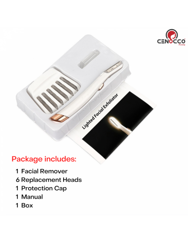 Cenocco Beauty Épilateur facial avec lumière LED