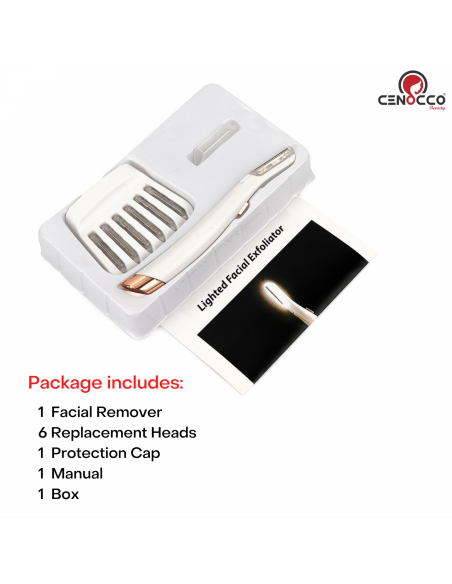 Cenocco Beauty Épilateur facial avec lumière LED