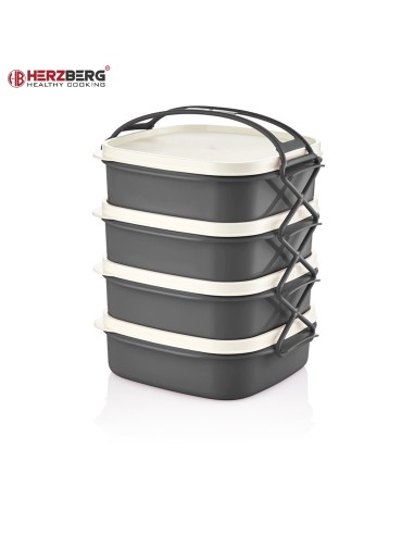 Herzberg Boîte à lunch tétra 4 couches