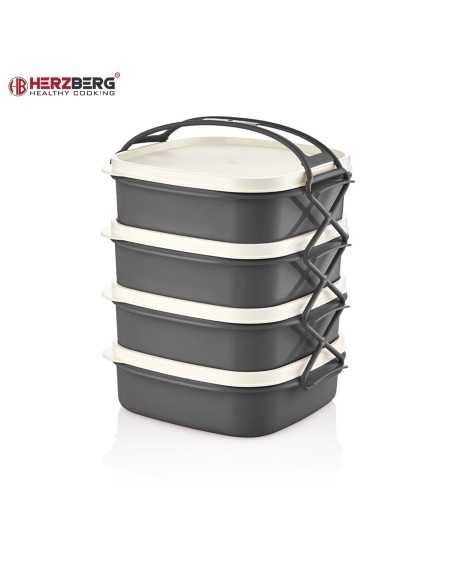 Herzberg Boîte à lunch tétra 4 couches