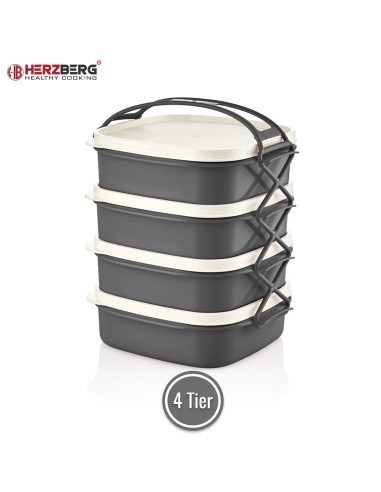 Herzberg Boîte à lunch tétra 4 couches