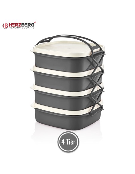 Herzberg Boîte à lunch tétra 4 couches