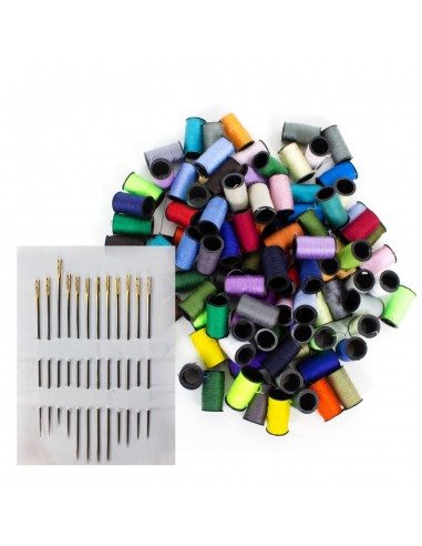 Genius Ideas Aiguilles magiquesavec 12 pièces et 100 bobines de fil