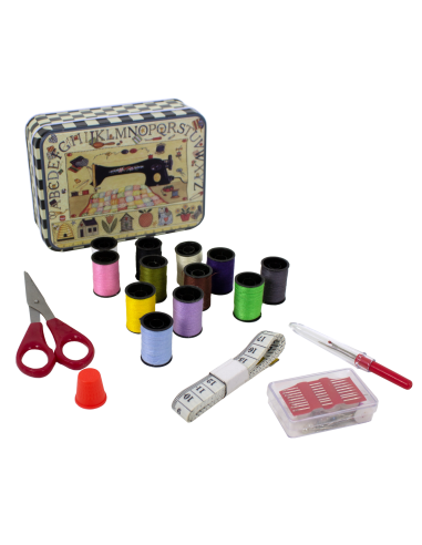 Genius Ideas Kit de coutureavec boîte en métal