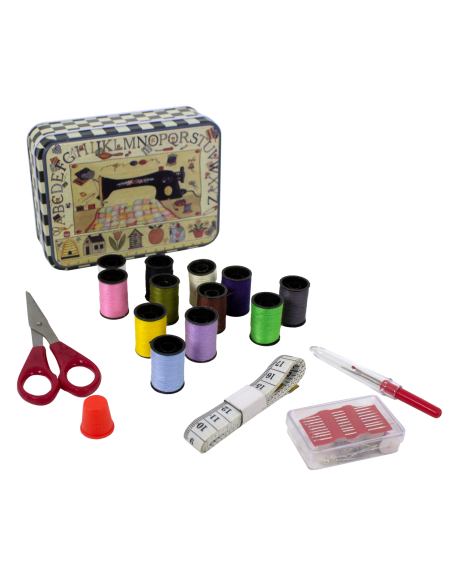 Genius Ideas Kit de coutureavec boîte en métal