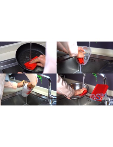 Genius Ideas Rouge Tampon de nettoyage SilicoClean
