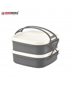 Herzberg Boîte à lunch tétra à 2 couches 2