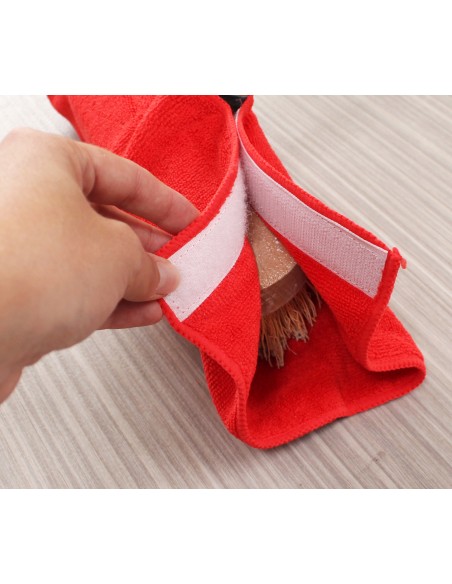 Genius Ideas Jeu de 4 chiffons d'essuyage en microfibre avec velcro