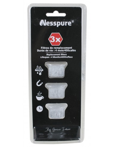 Genius Ideas Filtre de remplacement 3 pièces Nesspure