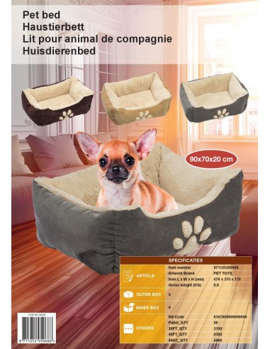 Pet Comfort Lit pour animaux avec coussin animal 47x37x17cm