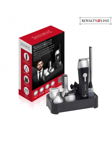 Royalty Line Tondeuse à cheveux et kit de toilettage 5-en-1 imperméable à l'eau