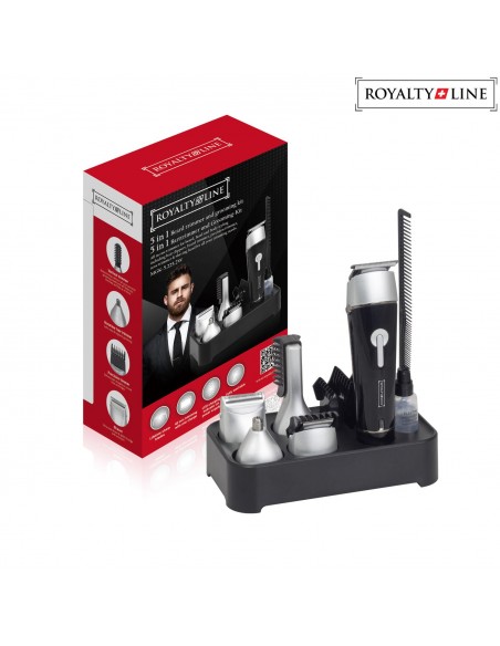 Royalty Line Tondeuse à cheveux et kit de toilettage 5-en-1 imperméable à l'eau