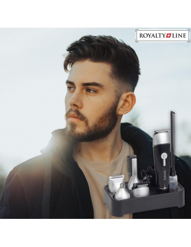 Royalty Line Tondeuse à cheveux et kit de toilettage 5-en-1 imperméable à l'eau