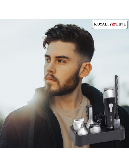 Royalty Line Tondeuse à cheveux et kit de toilettage 5-en-1 imperméable à l'eau