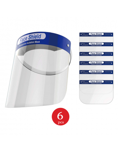 Face Shield Jeu de 6 écrans de protection faciale